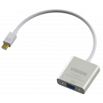 An image showing Professionele witte mini-DisplayPort-naar-VGA-adapter